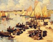 A french Harbor - 费尔南·玛丽·尤金·勒古·杰拉德